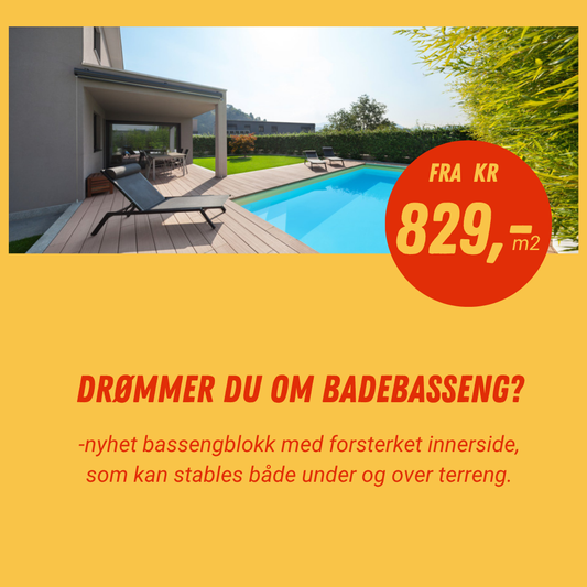 Bassengblokk til svømmebasseng | Bygg basseng selv med Thermomur